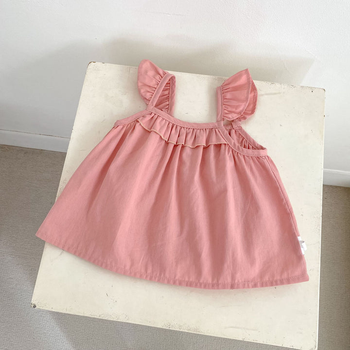 【73-110】フリルキャミソール×小花柄ショートパンツセット