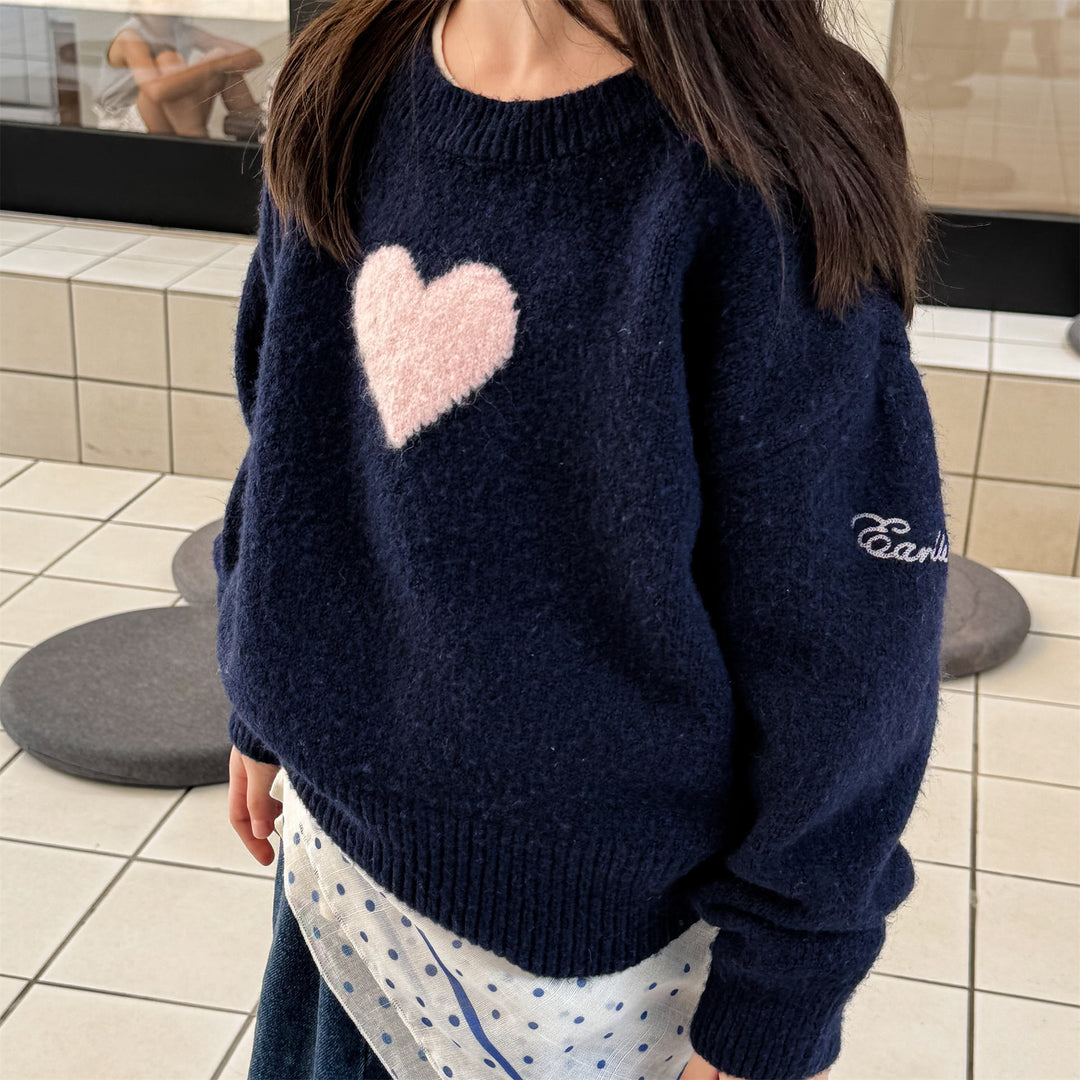 【80-130】フロントハートニットトップス