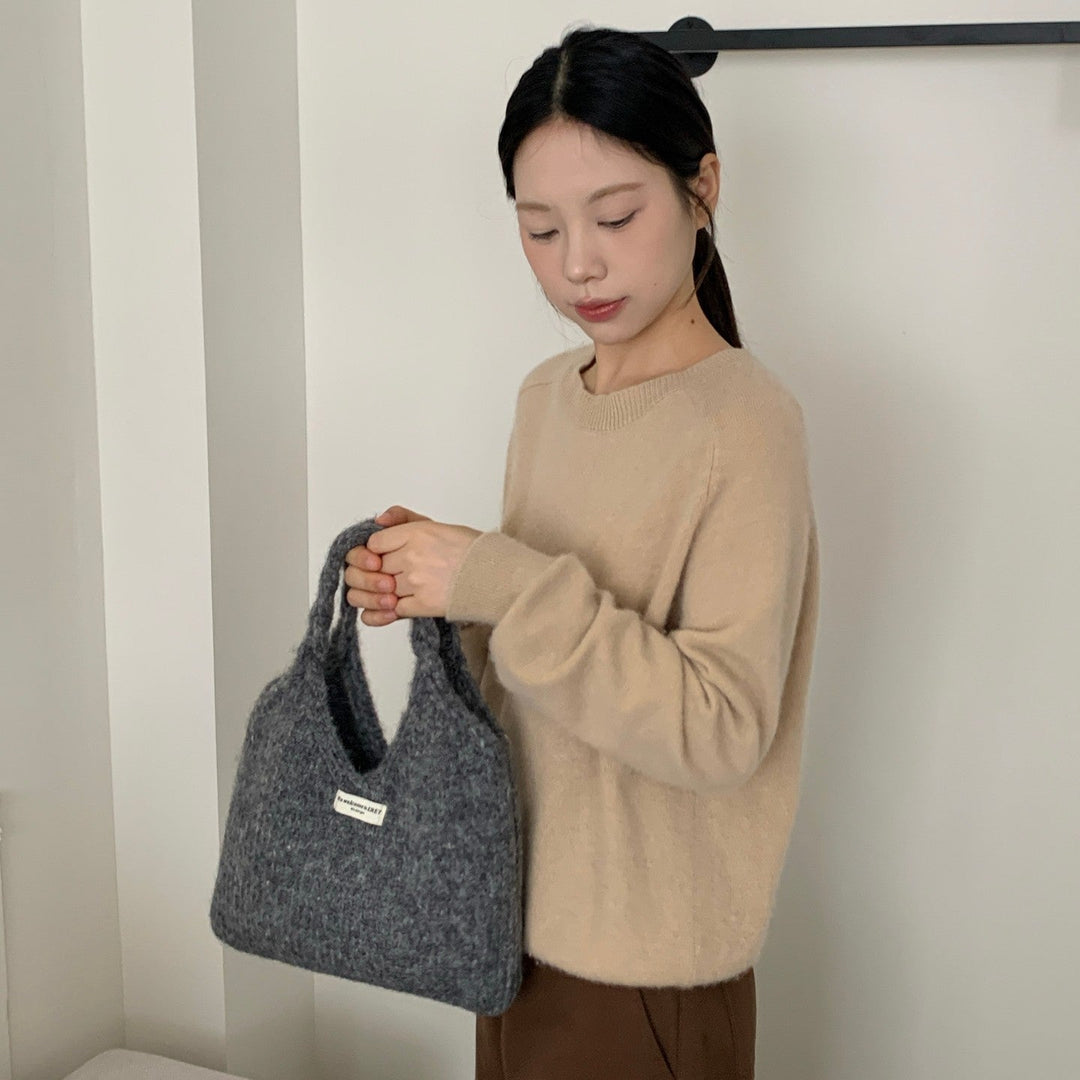 あったかニットバッグ