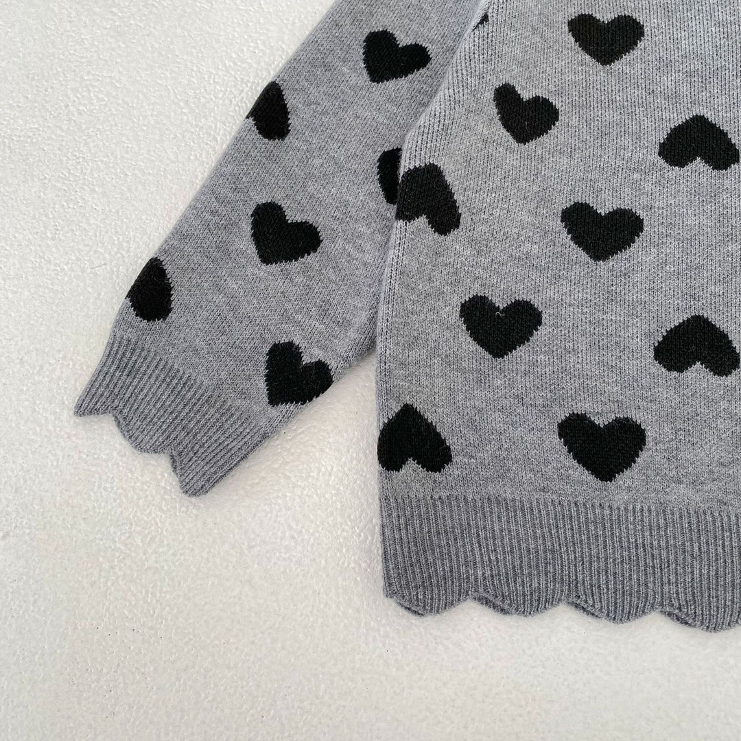 【73-130】スカラップデザインハート柄セットアップ