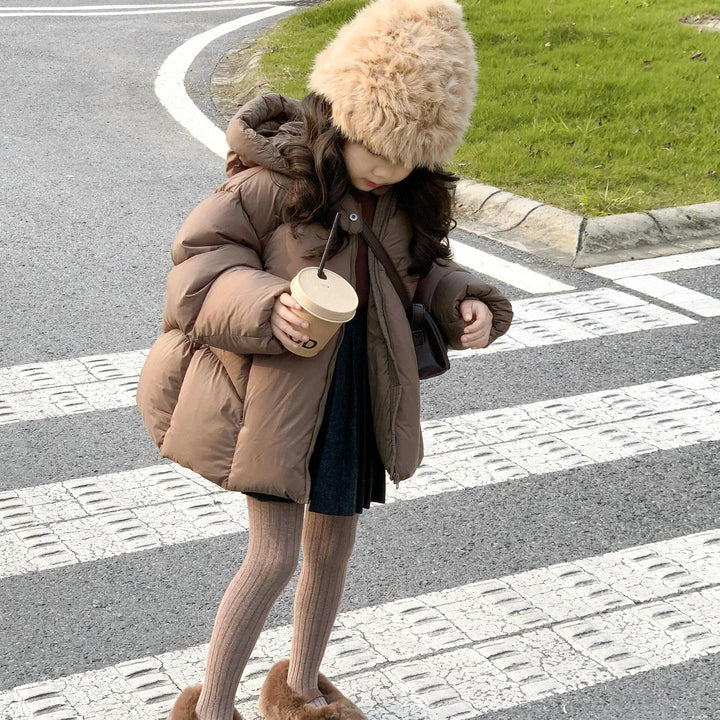 【90-140】シンプル中綿フーディージャケット