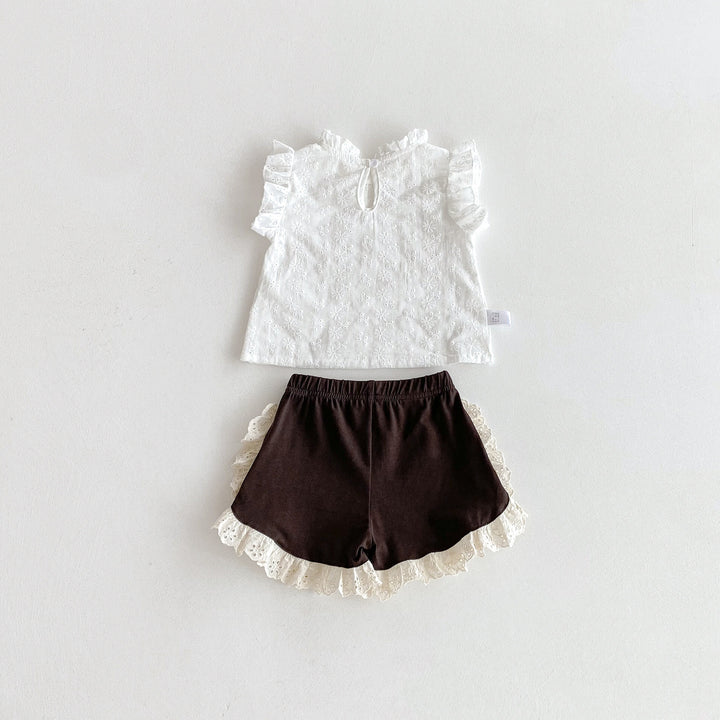 【73-100】レース×フリルデザインセットアップ