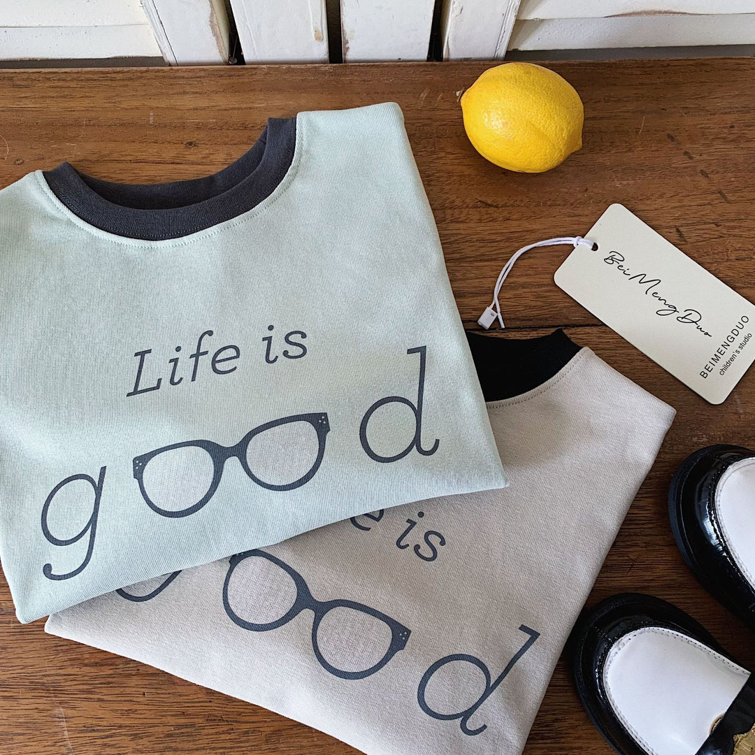 【90-150】Life is goodデザインロンT
