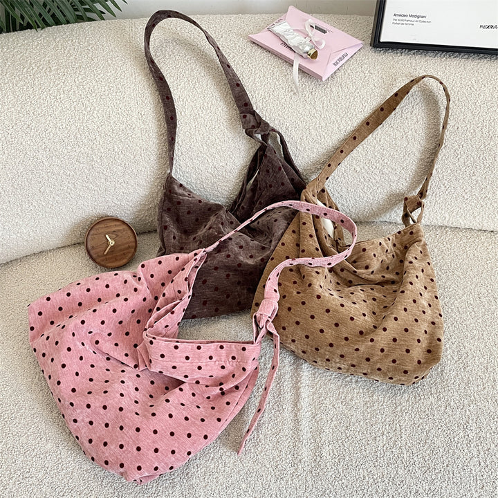 ワンベルトドット柄トートバッグ