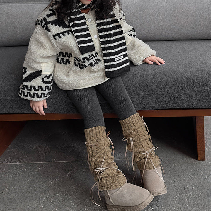 【90-150】リボンレッグウォーマーレギンス