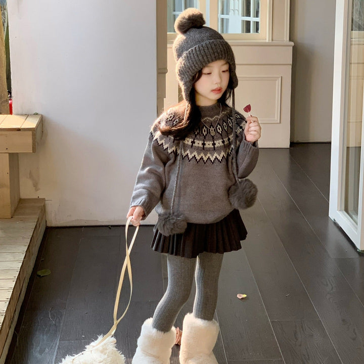 【90-140】ノルディック風ニット