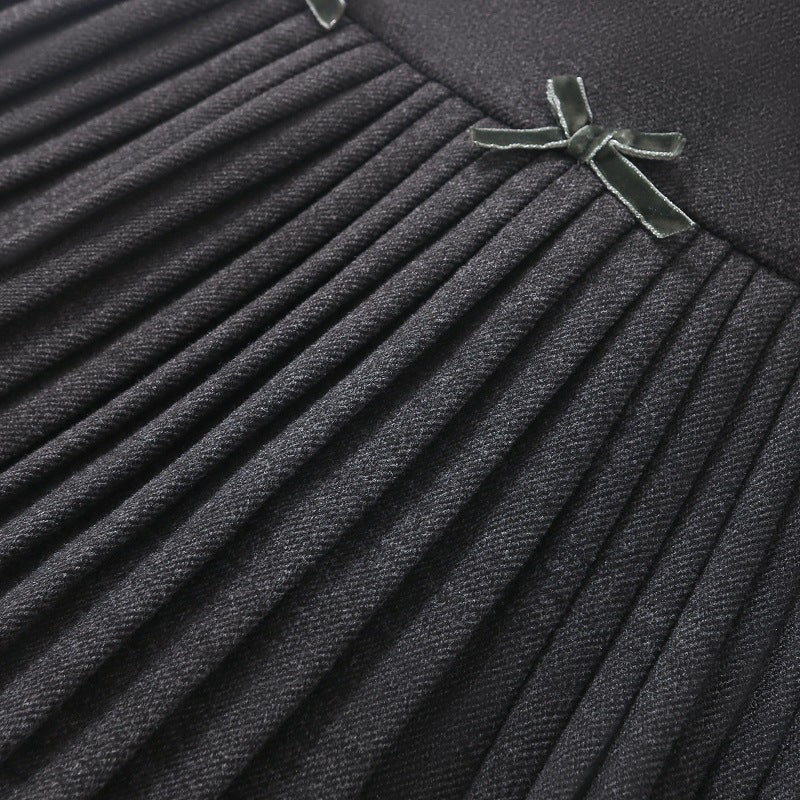 【110-150】リボンモチーフプリーツスカート