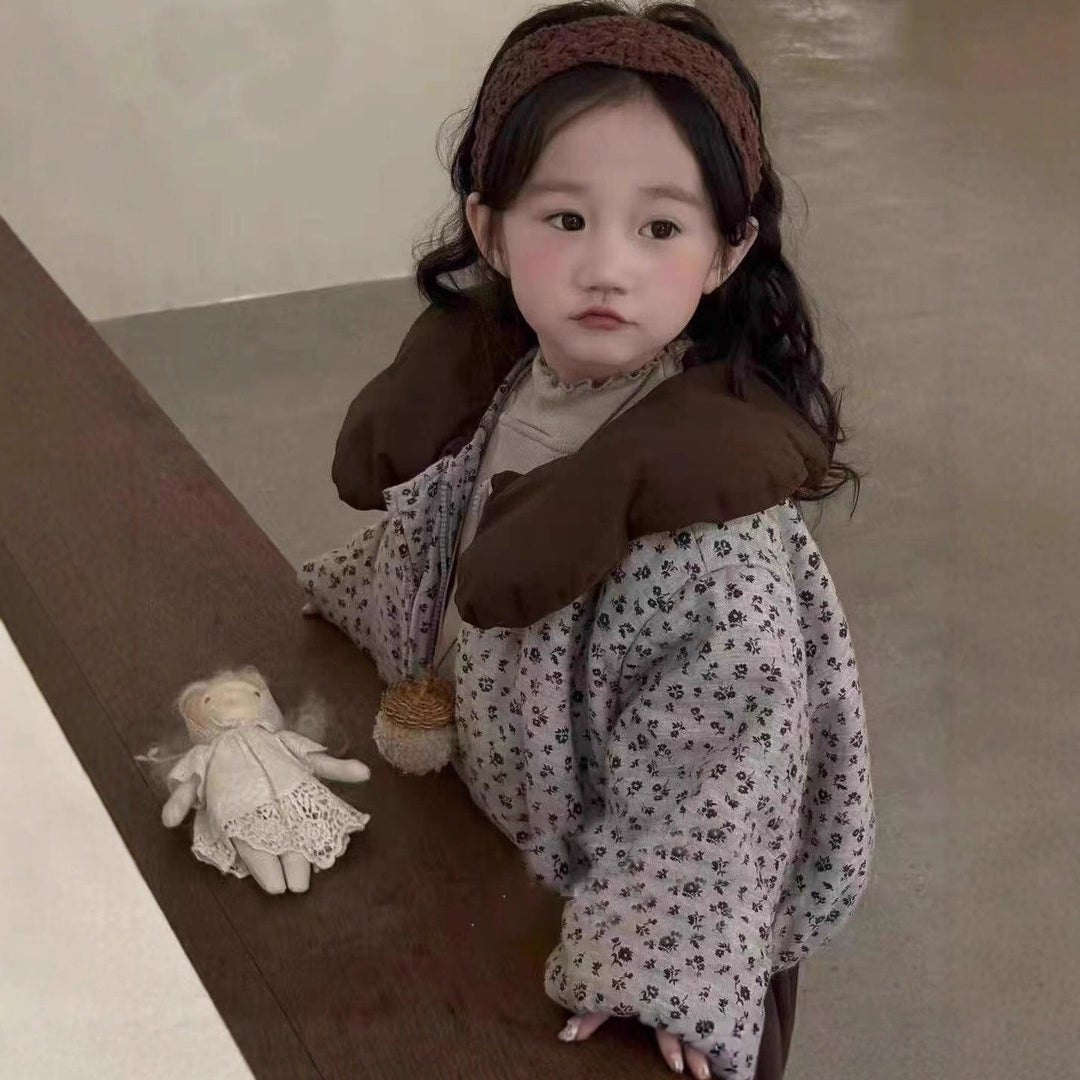 【80-130】小花柄パデッドジャケット