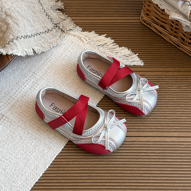 【15.0-22.0】テープデザインバレエシューズ