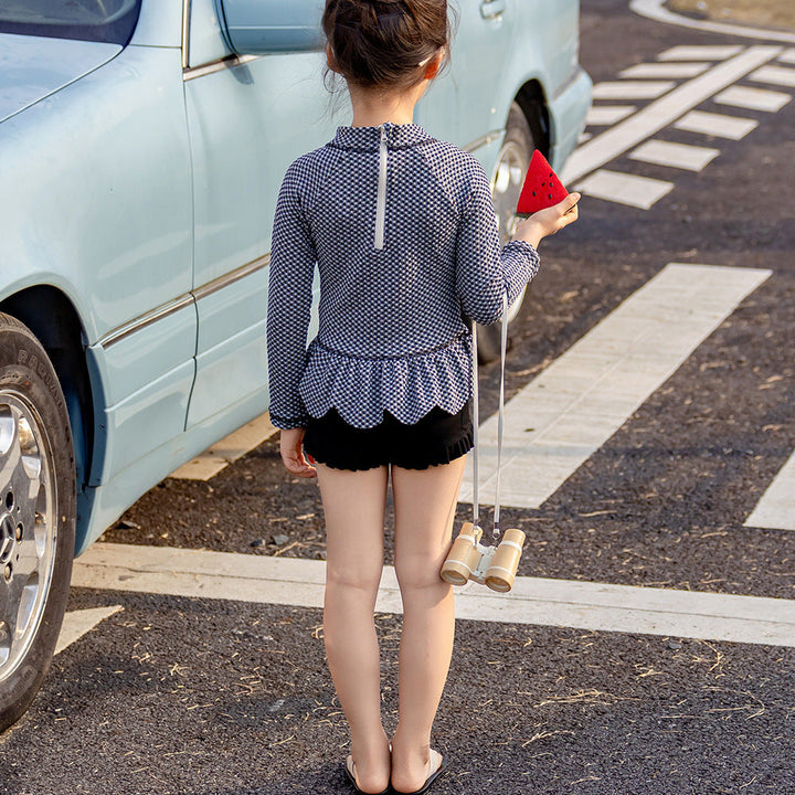 【90-140】フリル＆リボンデザインセパレートスイムウェア