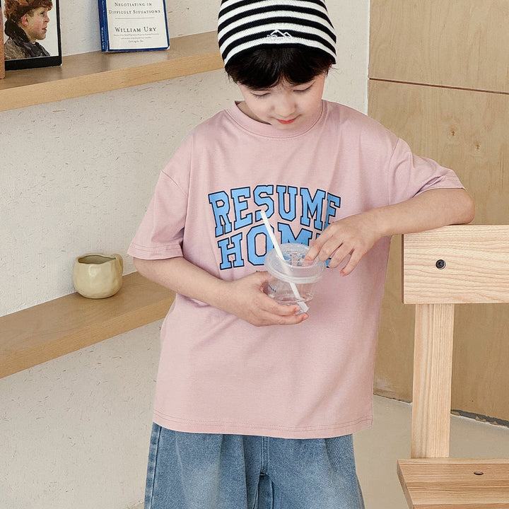 【90-150】ロゴデザインTシャツ