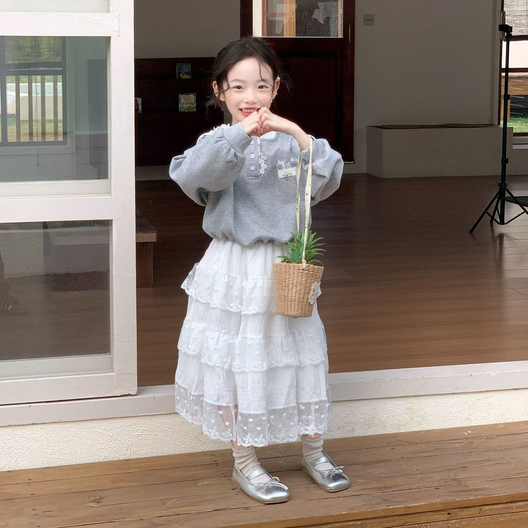 【90-140】レースフーディースウェットプルオーバー