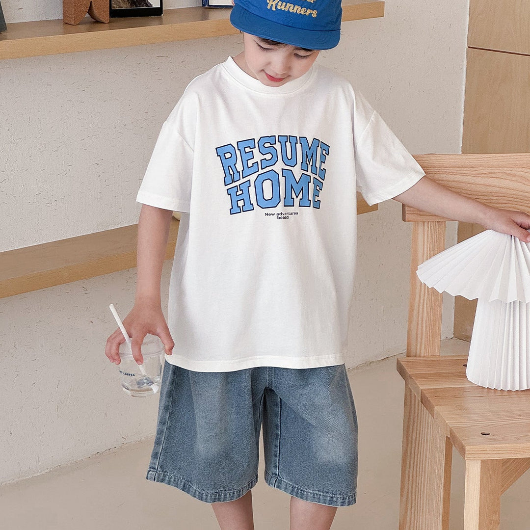 【90-150】ロゴデザインTシャツ