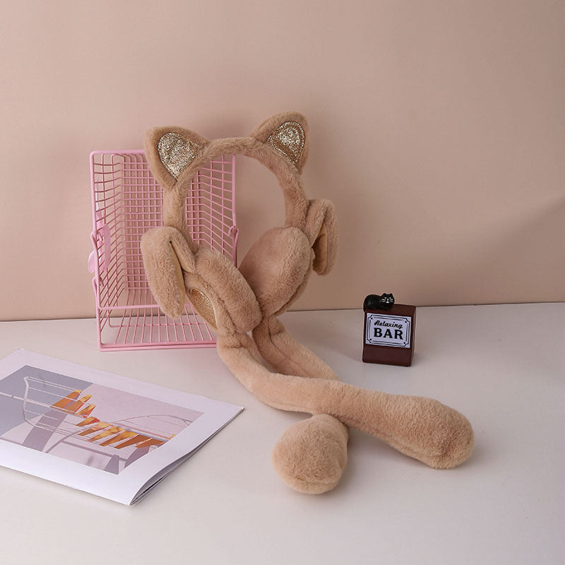 ねこ耳ふわふわイヤーマフ