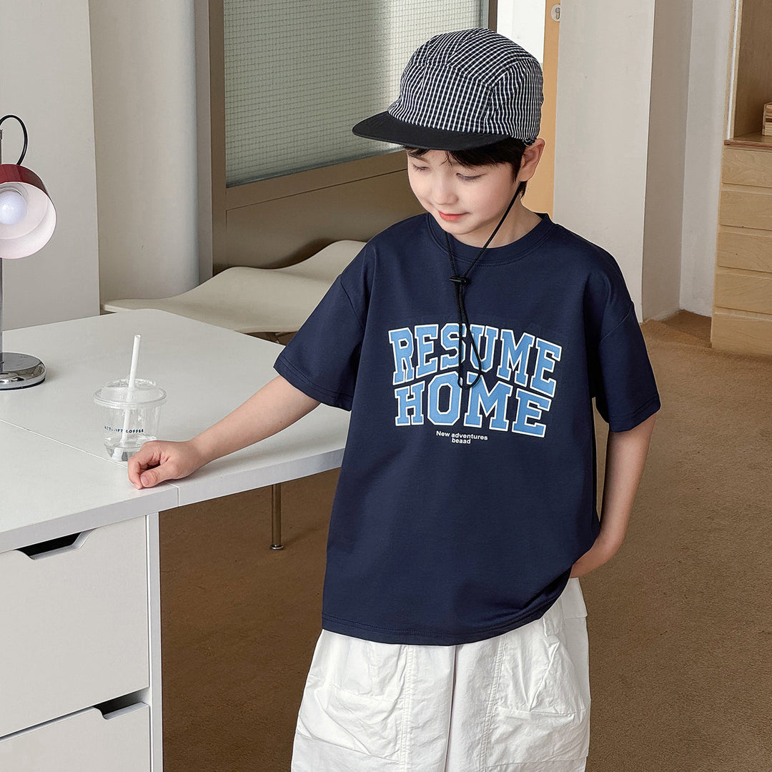 【90-150】ロゴデザインTシャツ