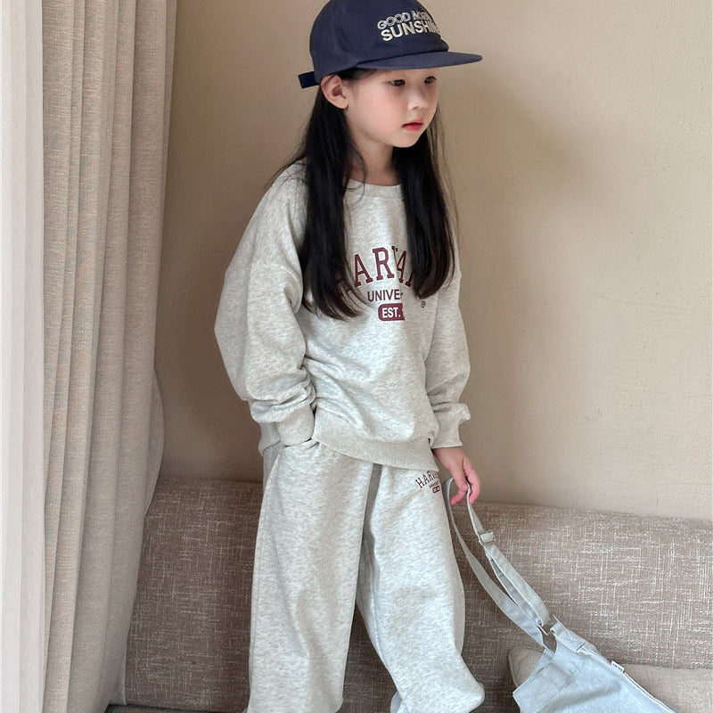 【90-140】ロゴデザインスウェットセットアップ