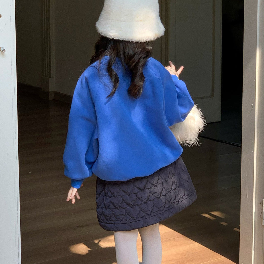 【90-140】ハート柄キルティングスカート