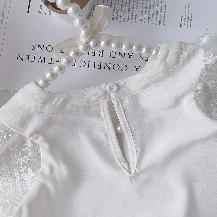 【104-122】袖レースブラウス