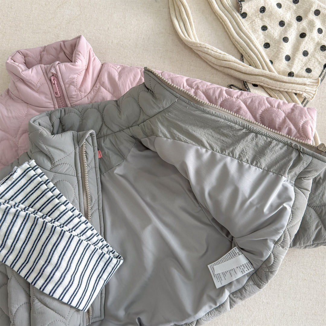 【80-130】ハートデザインキルティングジャケット