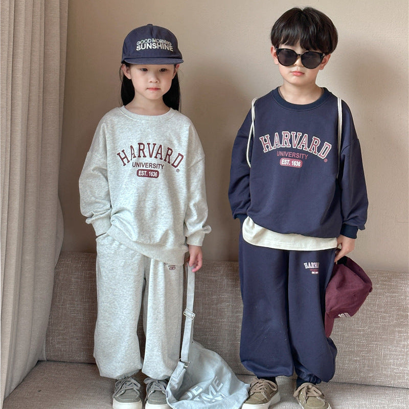 【90-140】ロゴデザインスウェットセットアップ