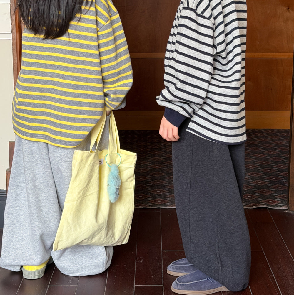 【100-150】カジュアルルーズワイドパンツ