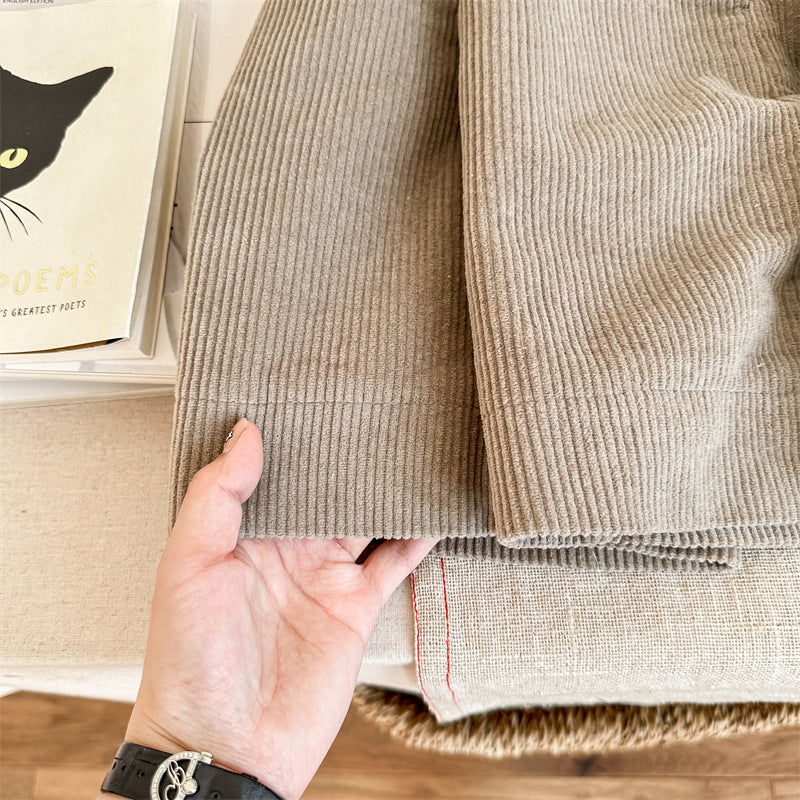 【80-130】コーデュロイワイドパンツ