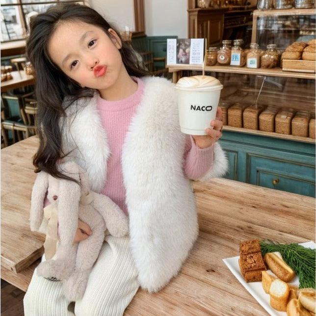 90-150】シンプルファーベスト｜ELMO-こども服エルモ- – こども服ELMO