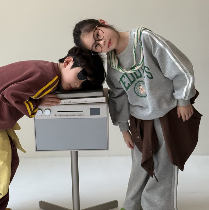 【90-150】フロントプリントスウェットセットアップ