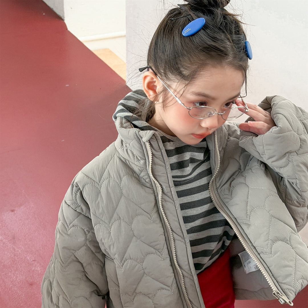 【80-130】ハートデザインキルティングジャケット