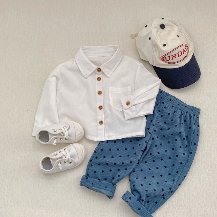 【73-110】シンプル長袖シャツ