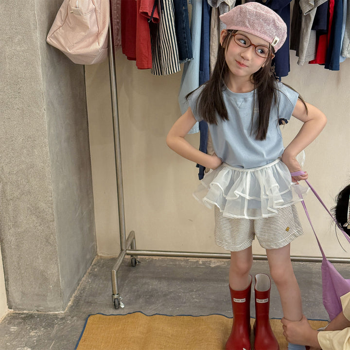 【80-130】ミジンボーダーショートパンツ