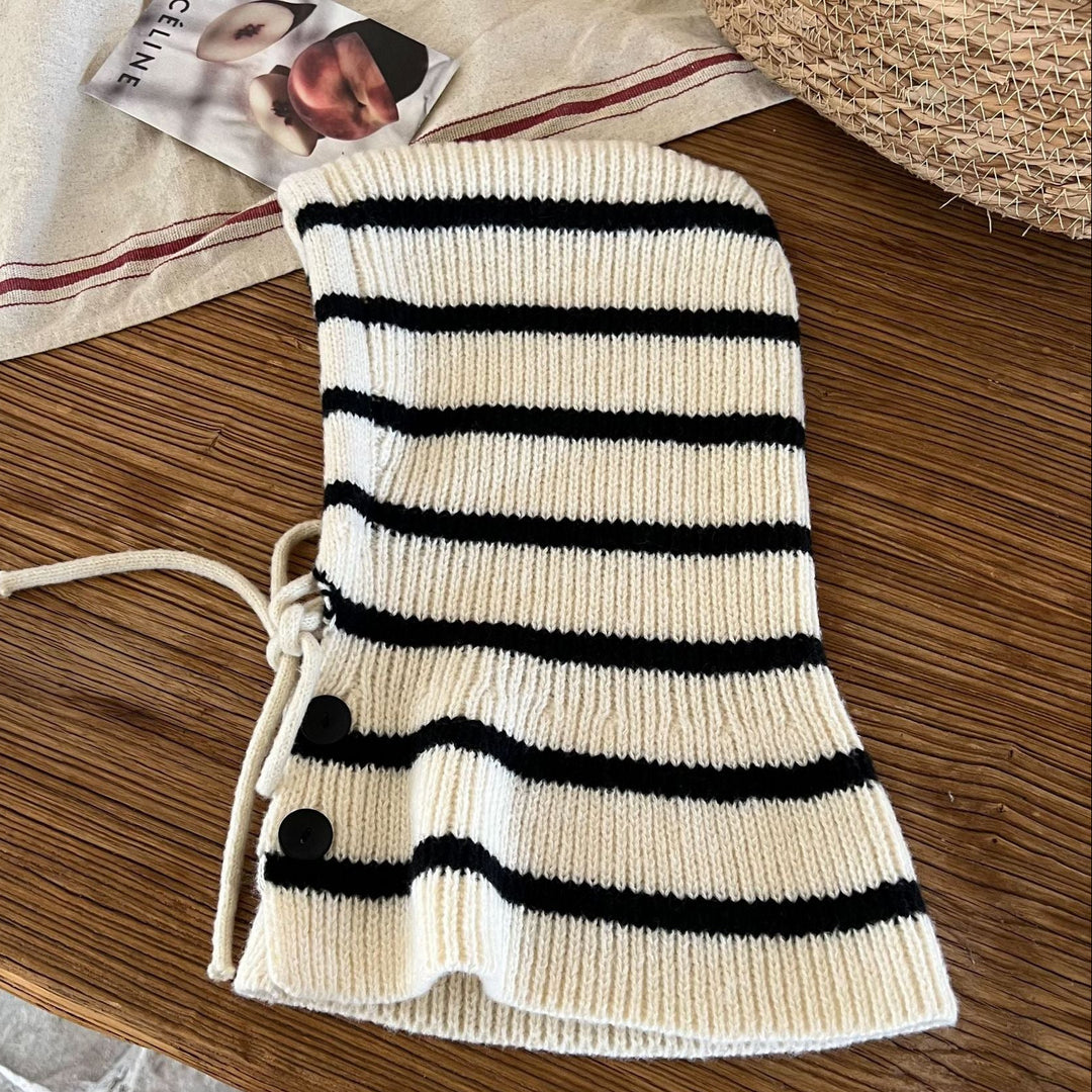 【49-53cm】ボーダー柄バラクラバ