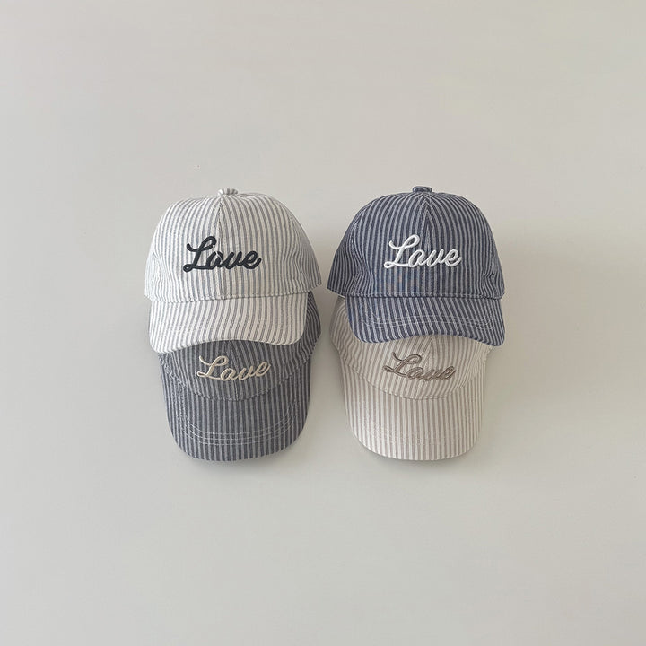 【46-48cm】Loveストライプデザインキャップ