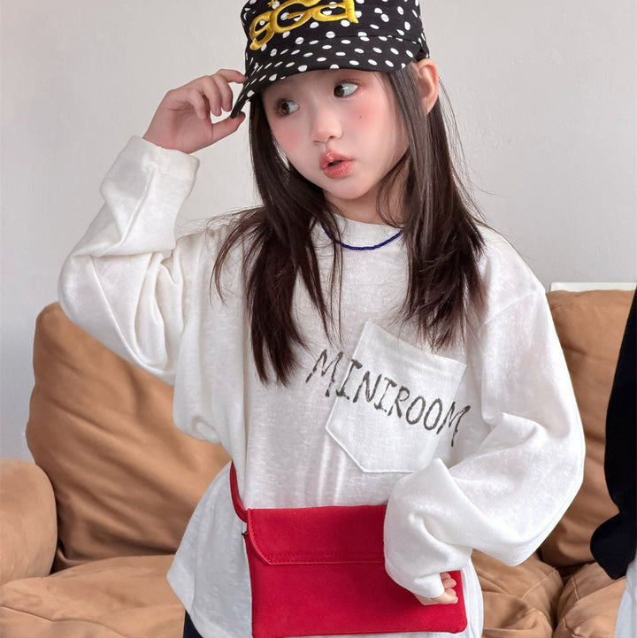 【90-150】英字デザインカジュアルロンT