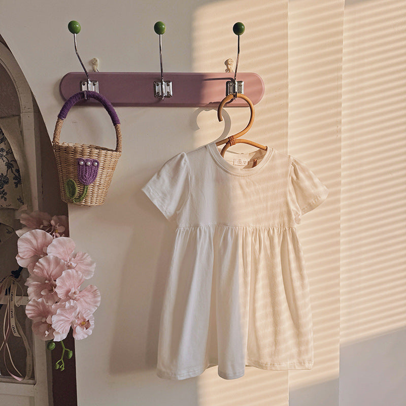 【90-140】シンプルフレアワンピース