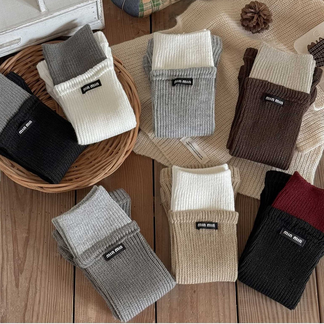 レイヤード風レッグウォーマー