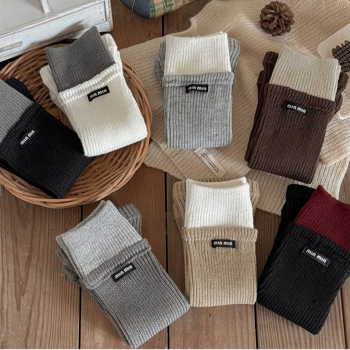 レイヤード風レッグウォーマー