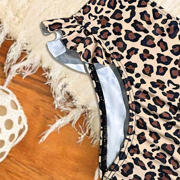 【6ヵ月-2歳】レオパード柄フリルセパレートスイムウェア