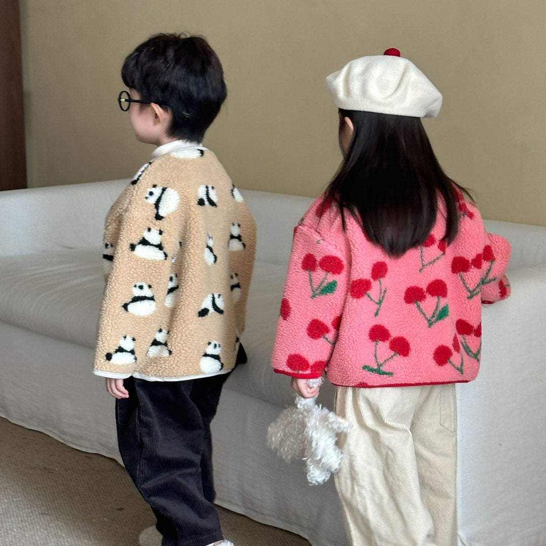 【80-150】ノーカラーパターンプリントジャケット