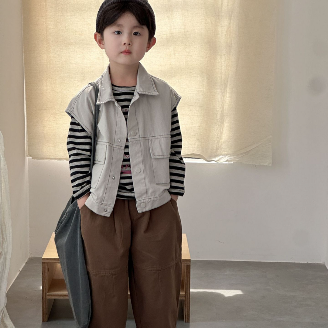 【80-150】襟付きワークベスト