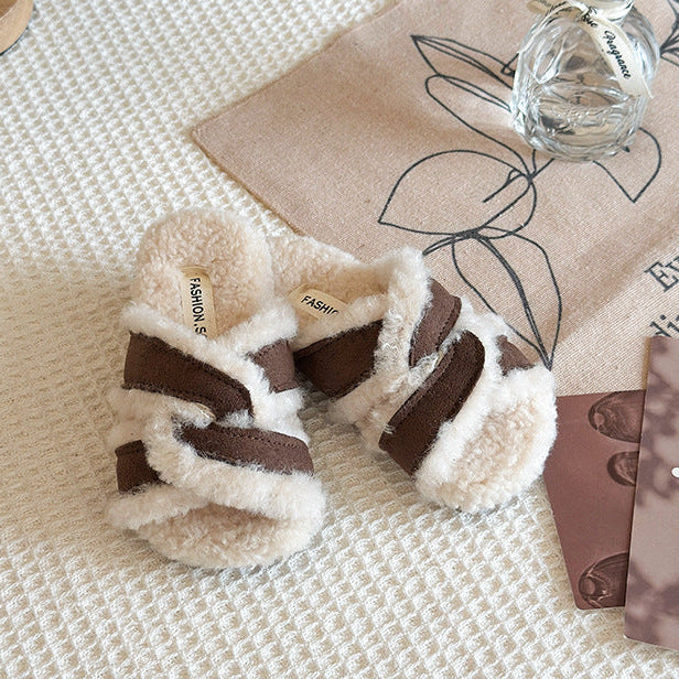 【15.5-21.5】クロスデザインボアサンダル