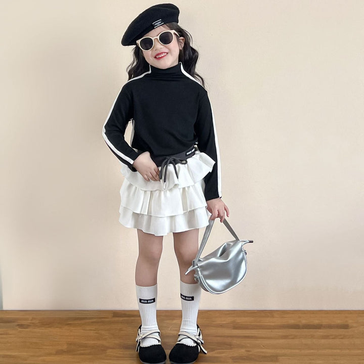 【90-140】スリーブラインハイネックカットソー