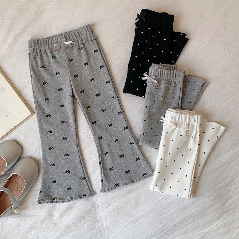 【90-140】パターンプリントフレアパンツ