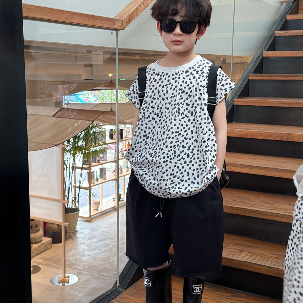 【90-150】レオパード柄Tシャツ