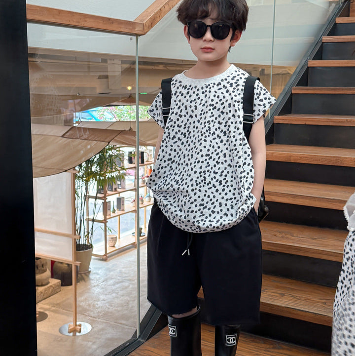 【90-150】レオパード柄Tシャツ