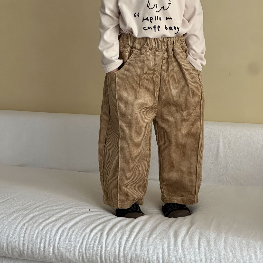 【80-150】コーデュロイワイドパンツ