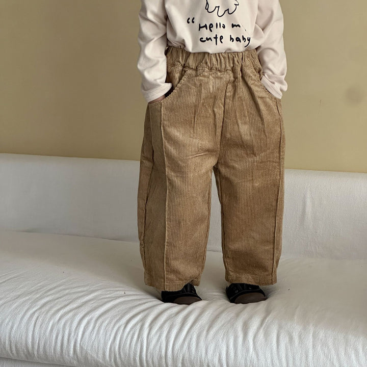 【80-150】コーデュロイワイドパンツ