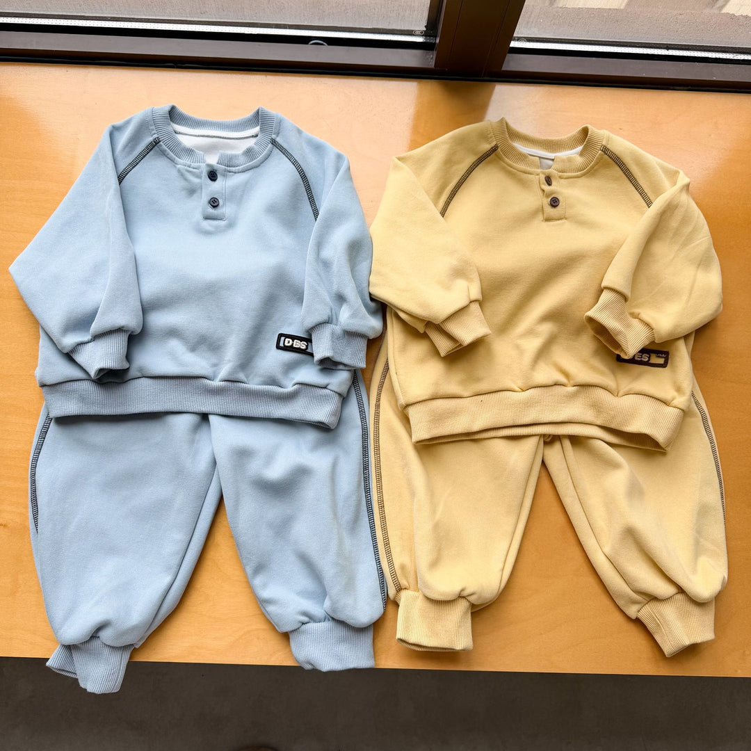 【80-150】ハーフボタンカジュアルセットアップ
