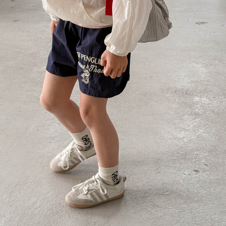 【80-130】ロゴデザインショートパンツ