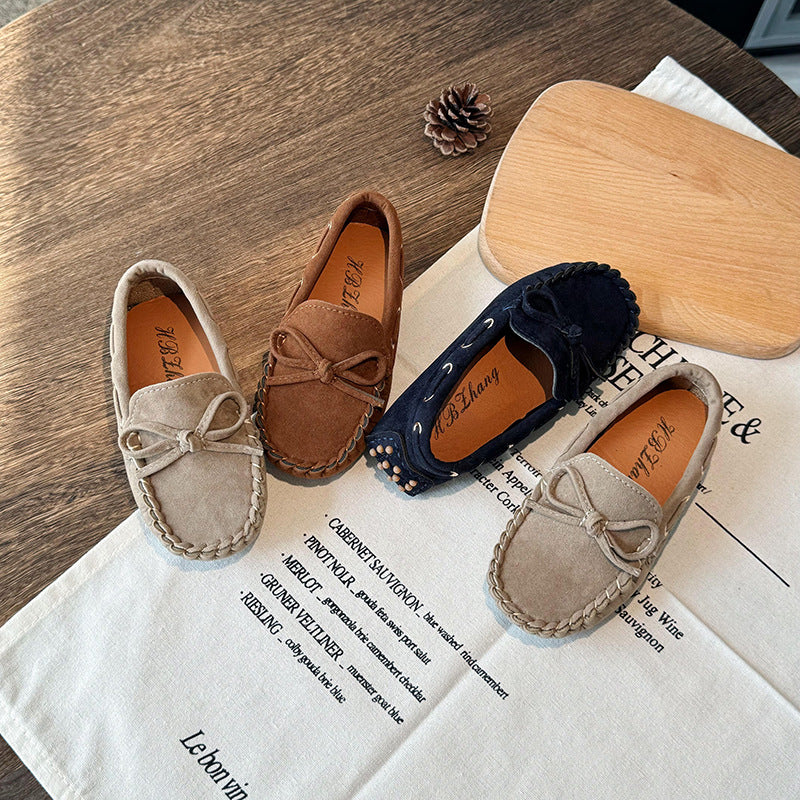【13.0-21.5】リボンモチーフモカシンシューズ